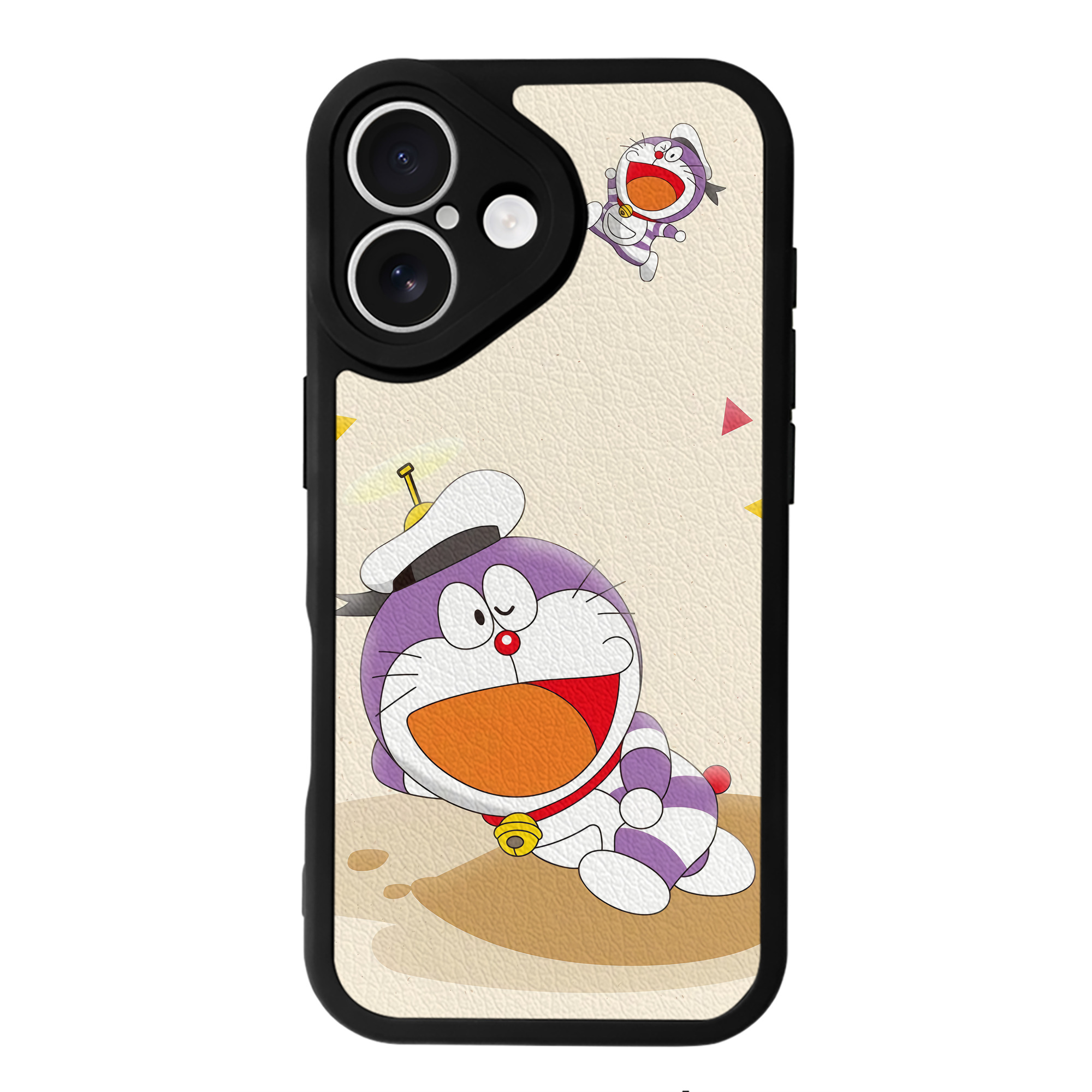 （画像用） ドラえもん Doraemon 【iPhone 16シリーズ対応】シリコンスマホケース（レザー調） 材質：シリコン